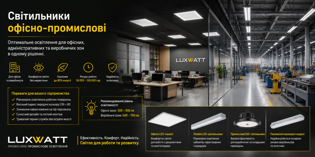 Світильники офісно-промислові